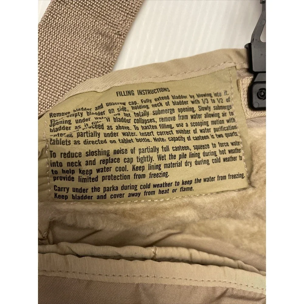 US Army Military 2 qt Water Canteen Desert Tan Insulated Cover Pouch W/Sling
